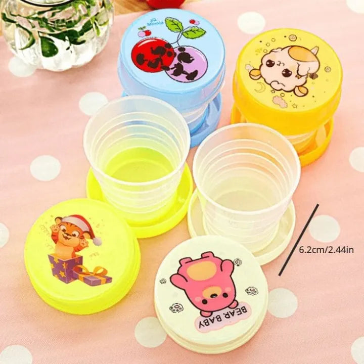 Mini Cute Cartoon Portable Telescopic Cup Reusable
