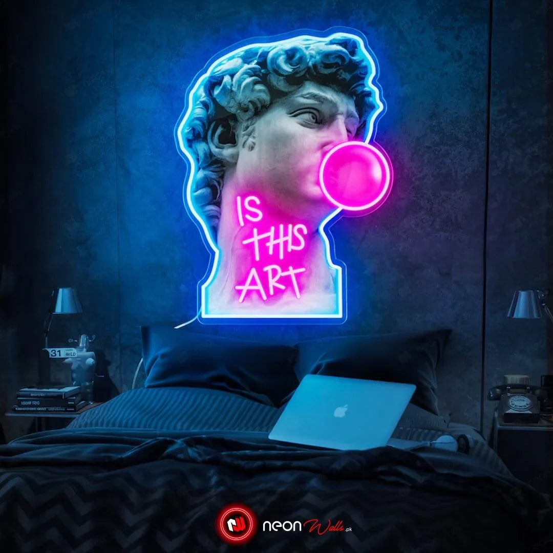Pop Art David UV Neon Sign π β Illuminate Your Space with Art and Style