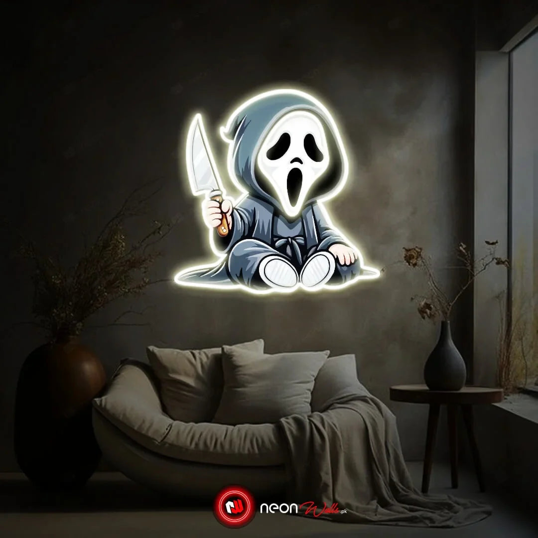 Scary Ghost UV Neon Sign π» β Add a Spooky Glow to Your Space!