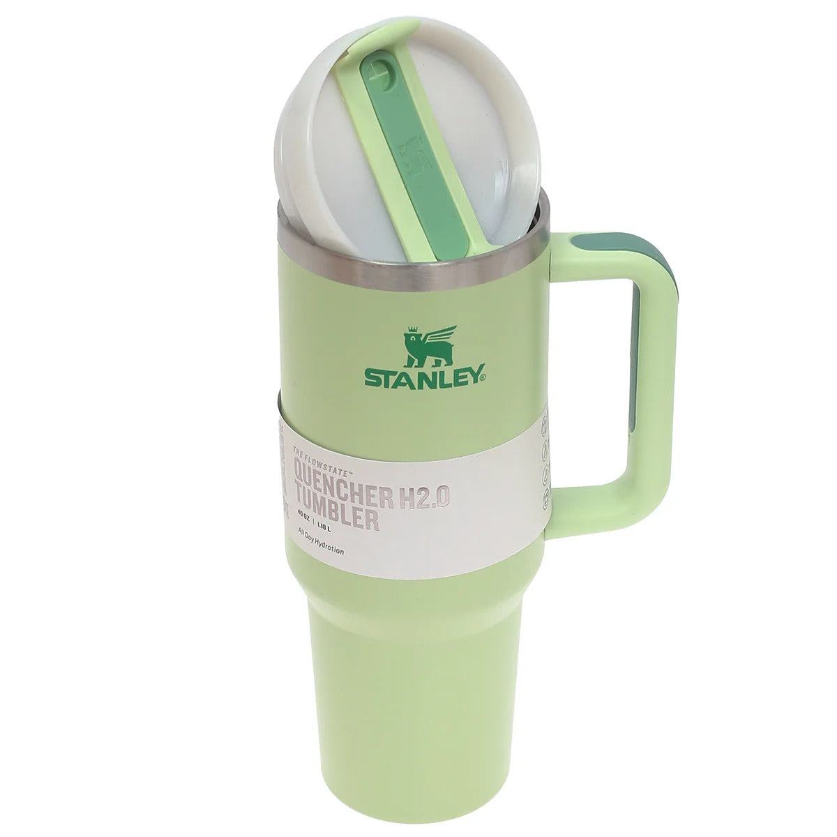 Stanley Quencher H2.0 FlowState 30oz Stainless Steel Tumbler Olive Leave