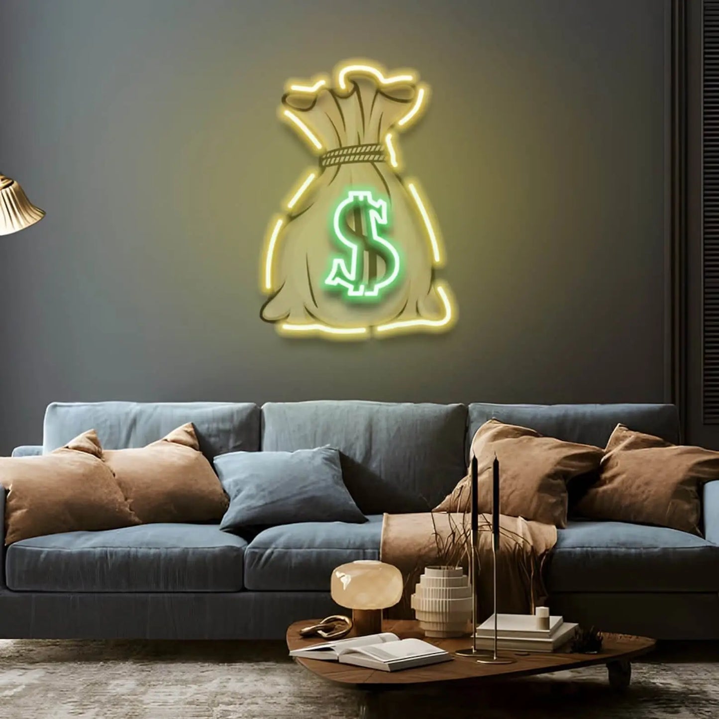 Money Bag UV LED Neon Sign ๐ฐ โ Light Up Your Wealthy Vibes!