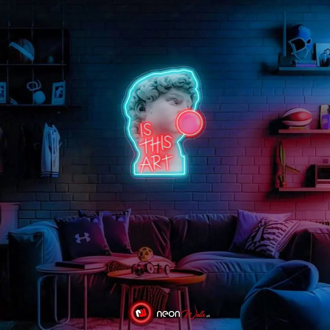 Pop Art David UV Neon Sign π β Illuminate Your Space with Art and Style