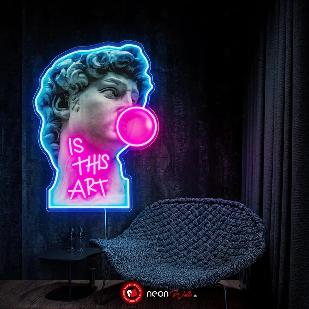 Pop Art David UV Neon Sign π β Illuminate Your Space with Art and Style