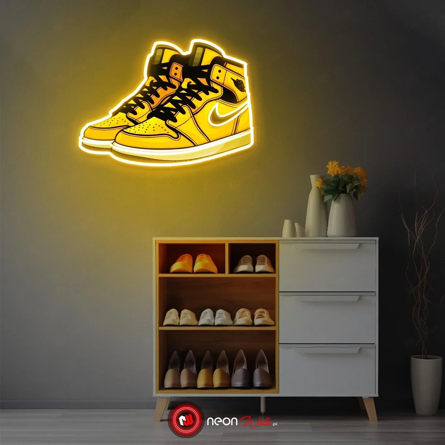 Jordan Shoes Kicks UV Neon Sign π β Showcase Your Sneaker Love in Neon Lights!