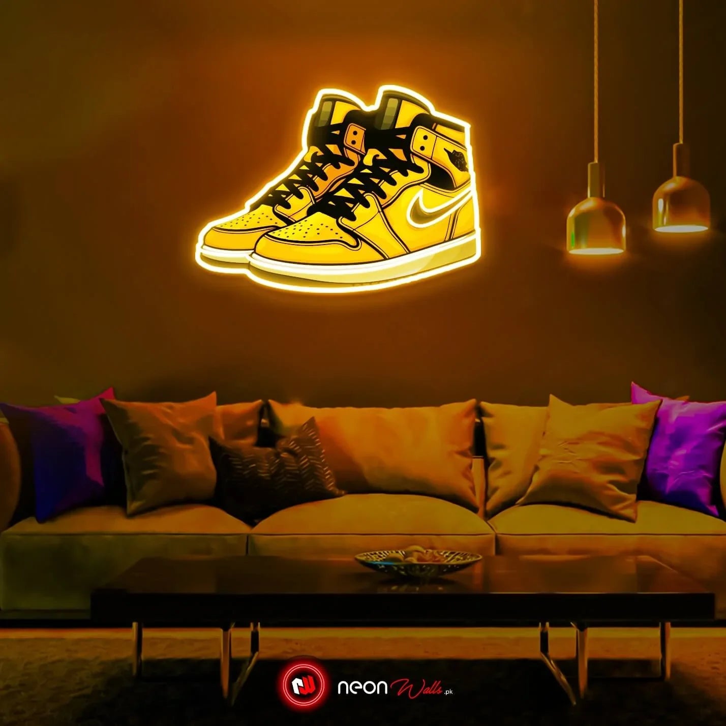 Jordan Shoes Kicks UV Neon Sign π β Showcase Your Sneaker Love in Neon Lights!