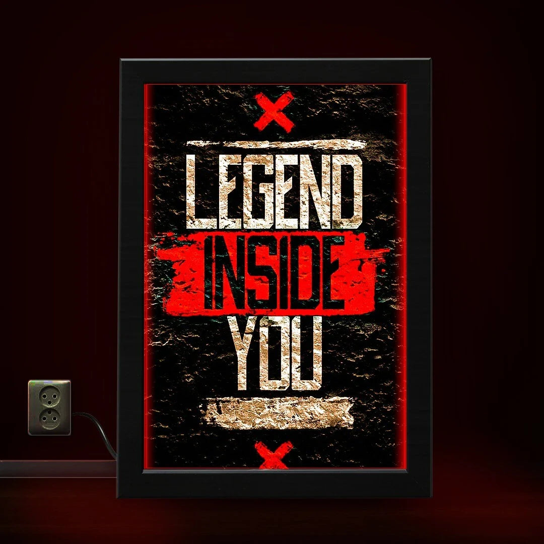 Legend Inside You | Motivational Neon Frame