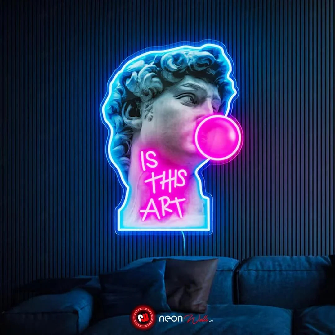Pop Art David UV Neon Sign π β Illuminate Your Space with Art and Style
