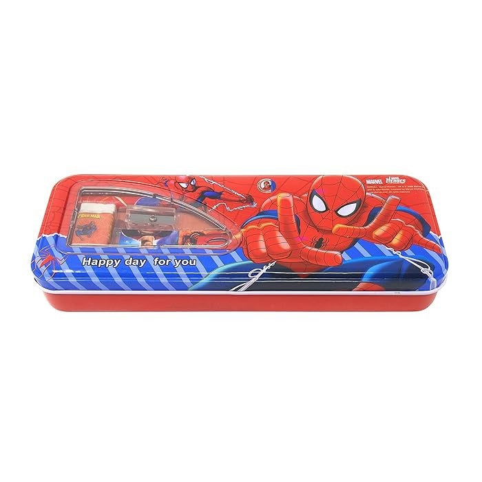 New Stylish steel double layer pencil box with pencil eraser and Sharpner