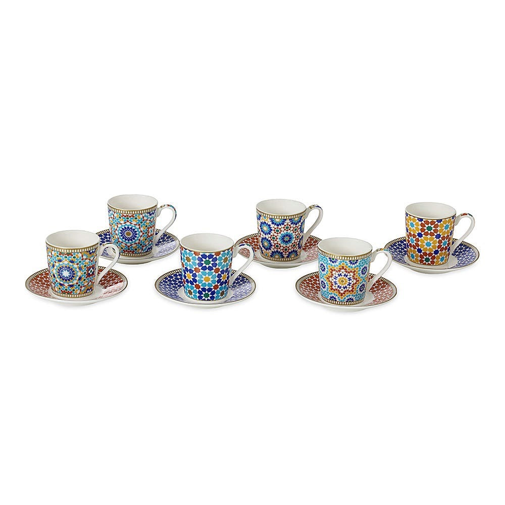 Coffee Cup, Multicolour - 100ml, Set of 6