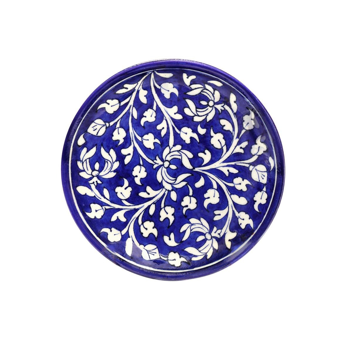 Blue quarter dinner plate 8”