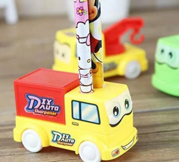 Cute little Truck Shaped Pencil Sharpener with Moving Wheels