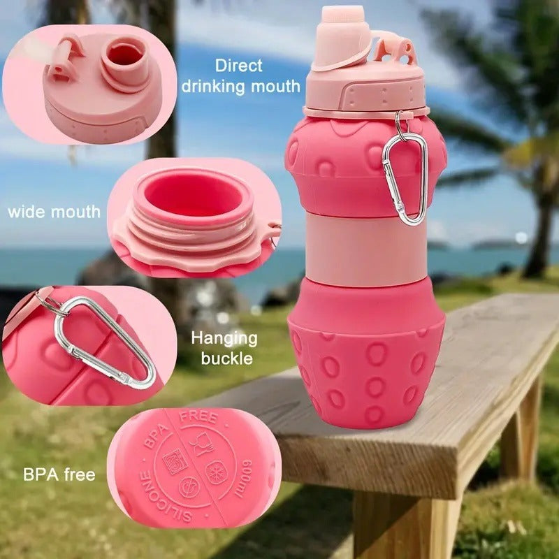 600 ml collapsible water bottle