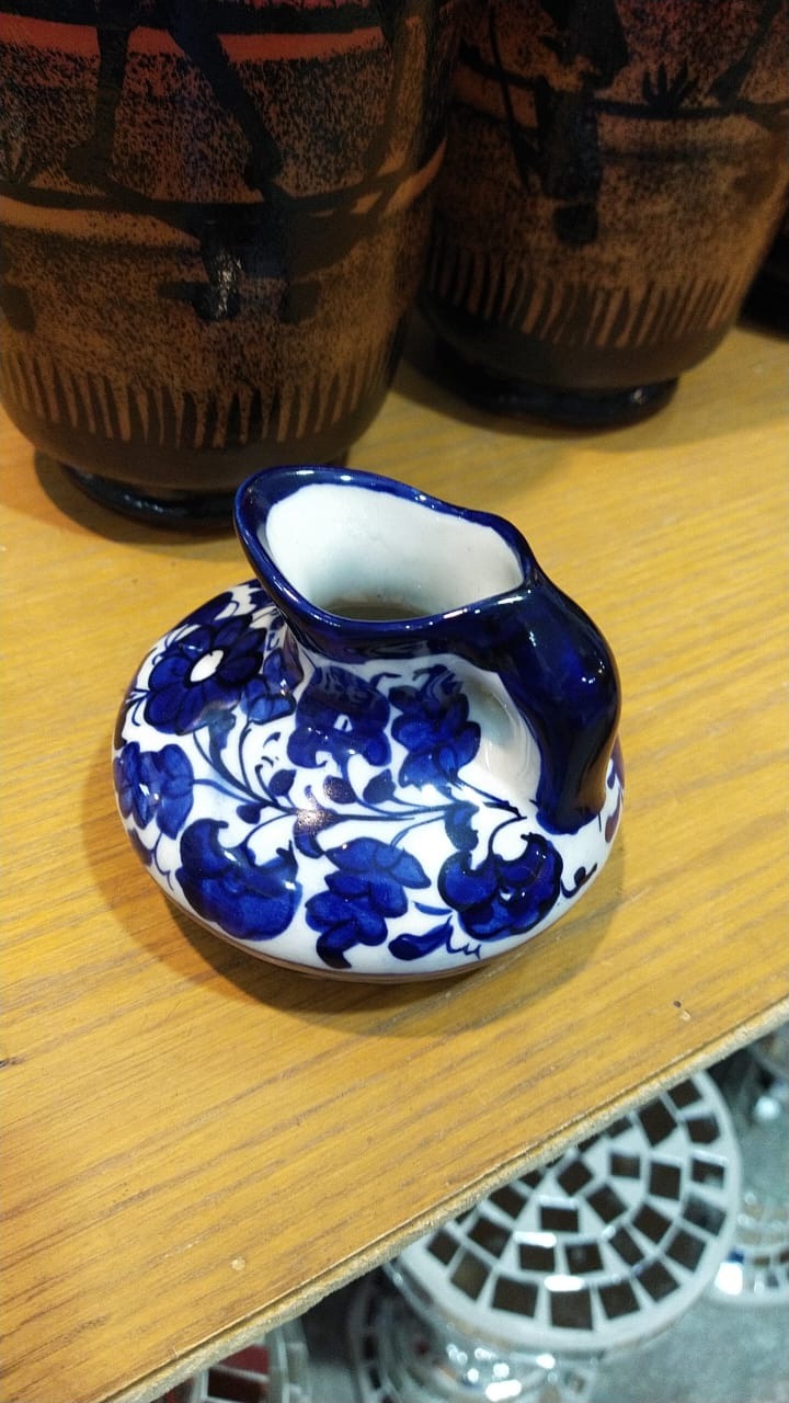 Blue Pottery Creamer