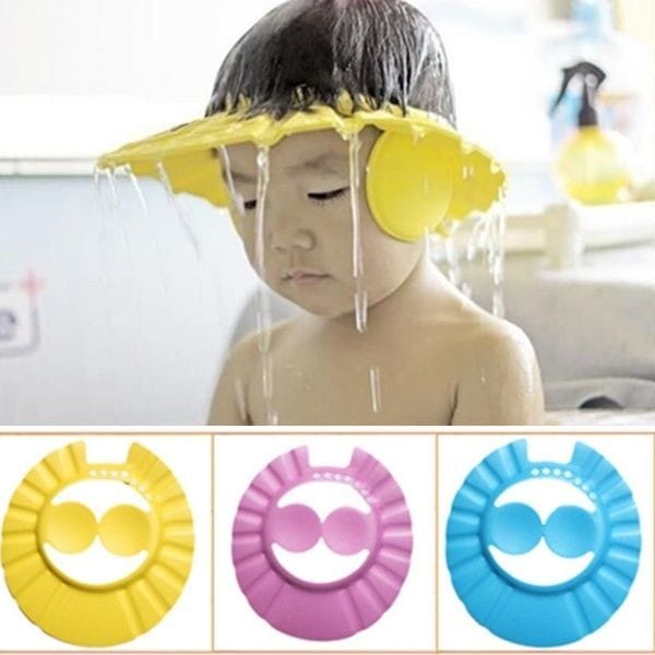 Baby Shower Cap with Ear Protection | Adjustable Bathing Hat for Toddlers