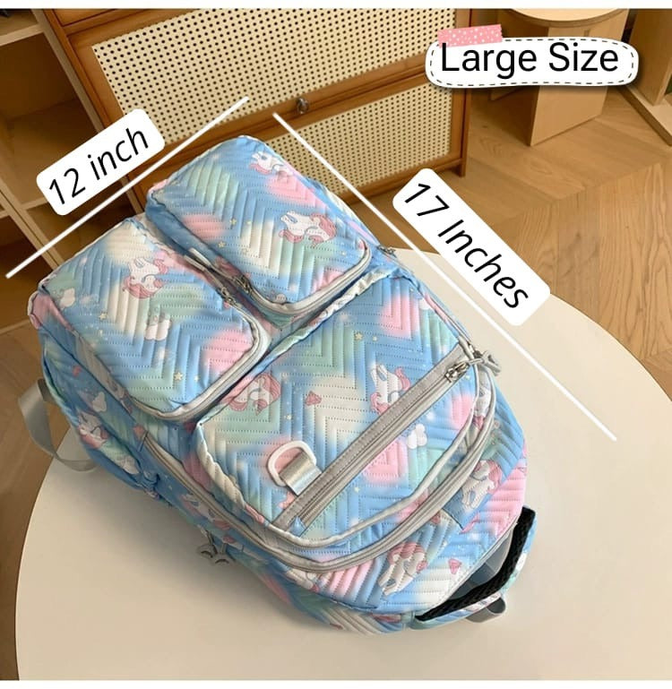 6 Zipper Pocket Parachute School & College Girls Bag packs