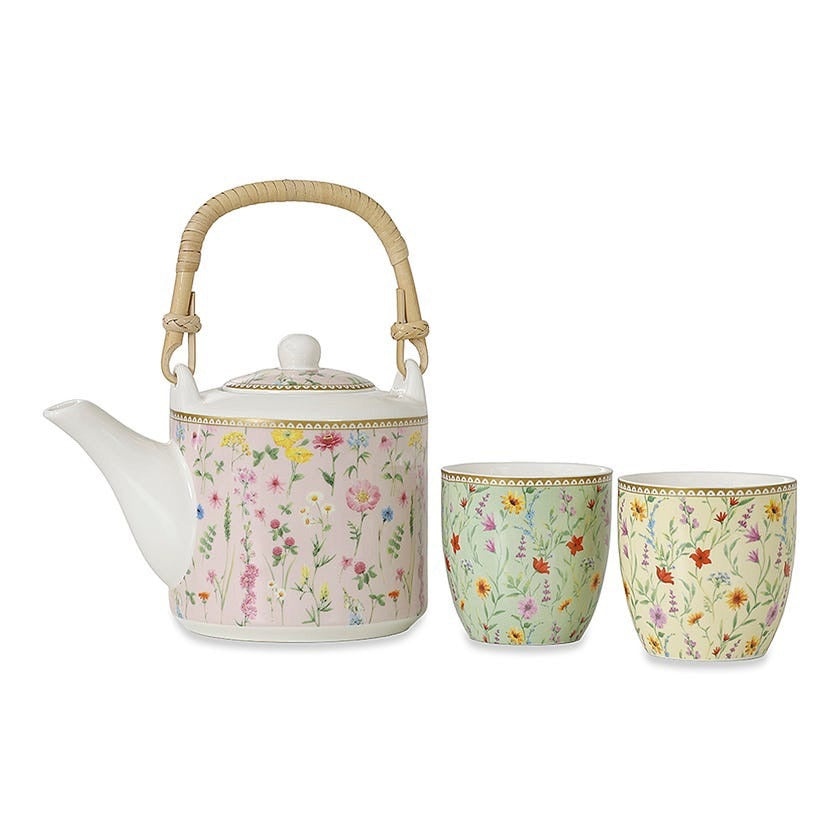 Porcelain Teapot Set, 600ml Multicolour