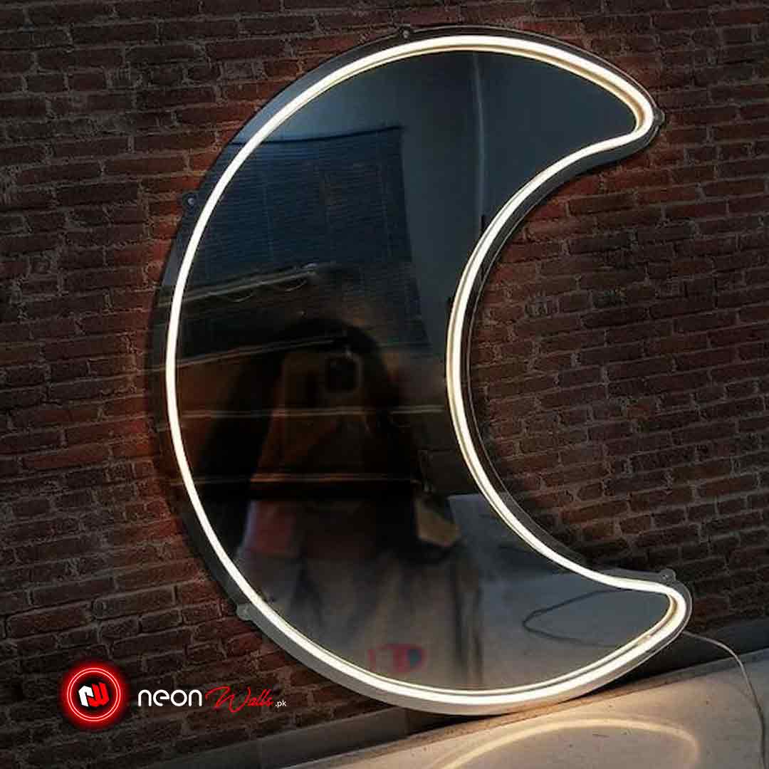 Moon Selfie Neon Mirror - Neon Light