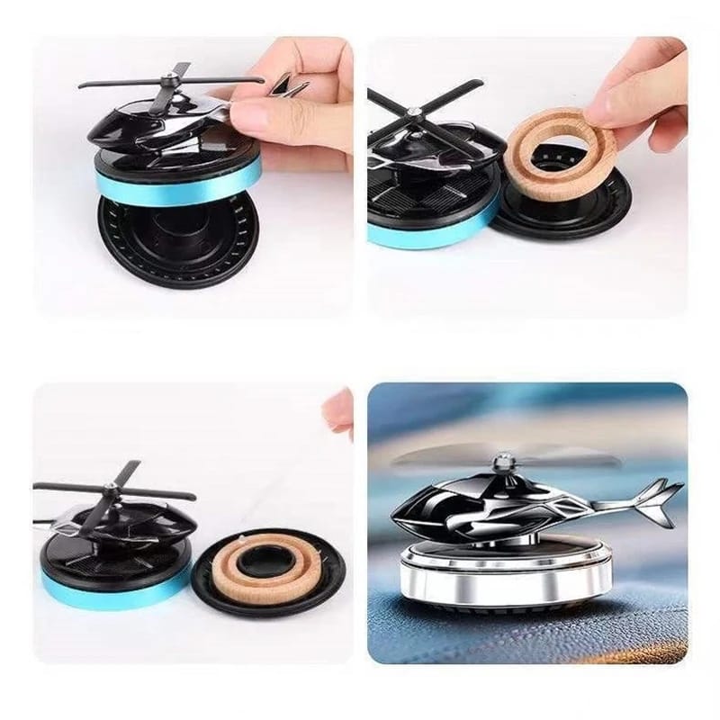 Helicopter Car Dashboard Solar Power Diffuser Fresh Aroma