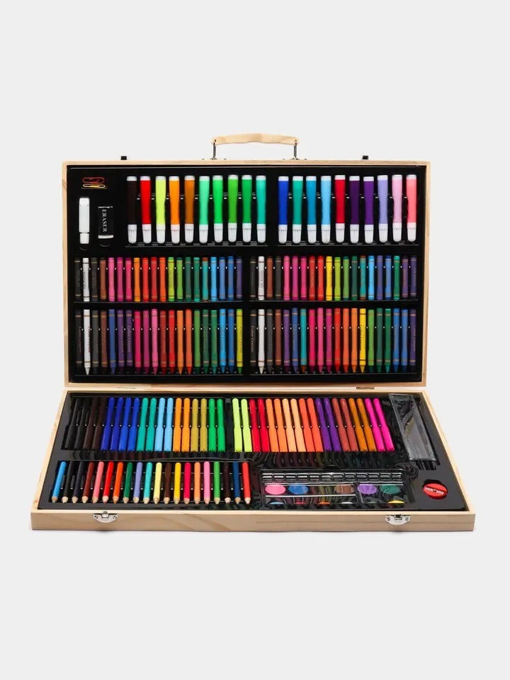 Set Of Drawing And Creativity 220Pcs In Wooden