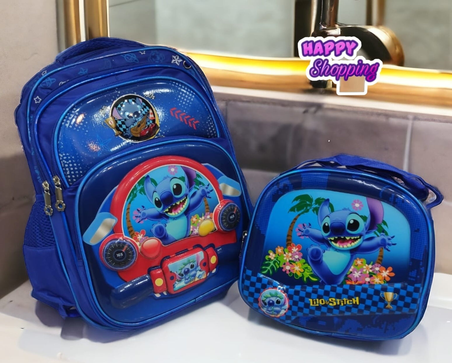 School Bags with 3D characters(3 PCS set)