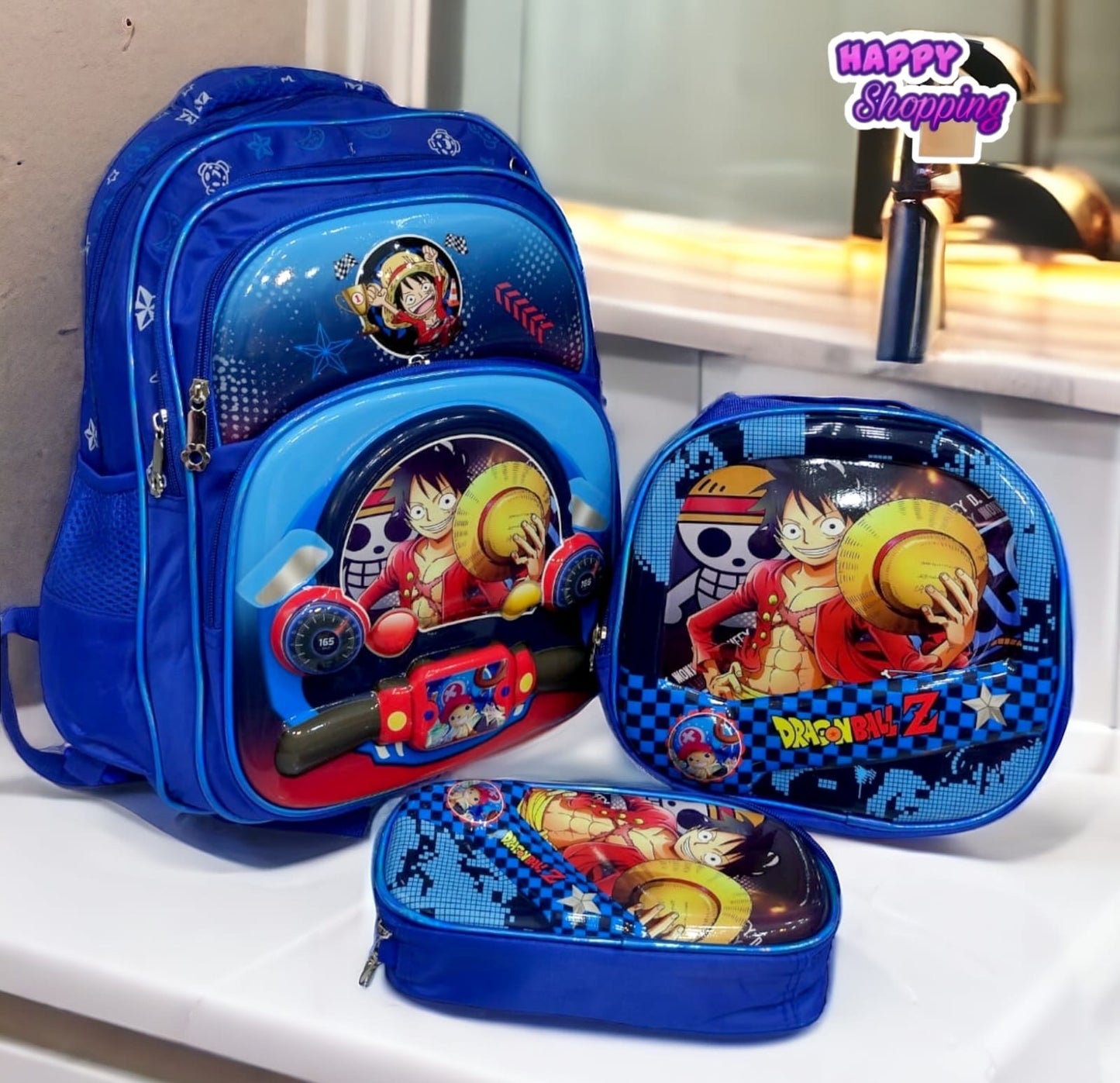 School Bags with 3D characters(3 PCS set)