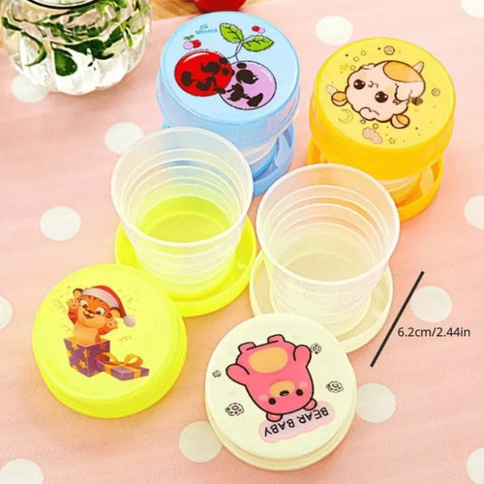 Mini Cute Cartoon Portable Telescopic Cup Reusable