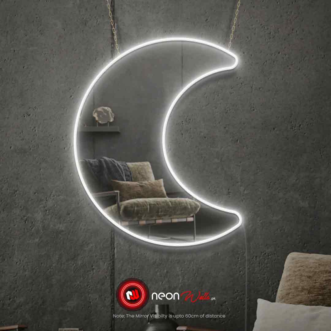 Moon Selfie Neon Mirror - Neon Light