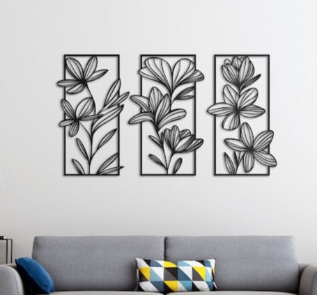 Modern Flower Wall Art wooden for Home decoration