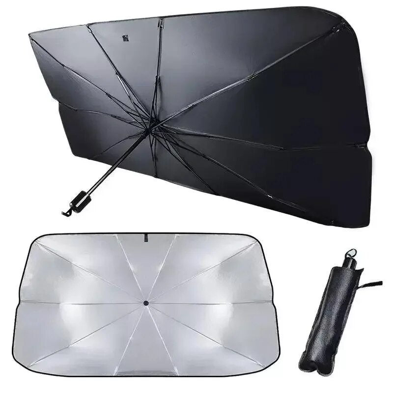 Umbrella Sun Shade For Car Windscreen | Universal Size | Front Sun Shade | Folding Front Shade