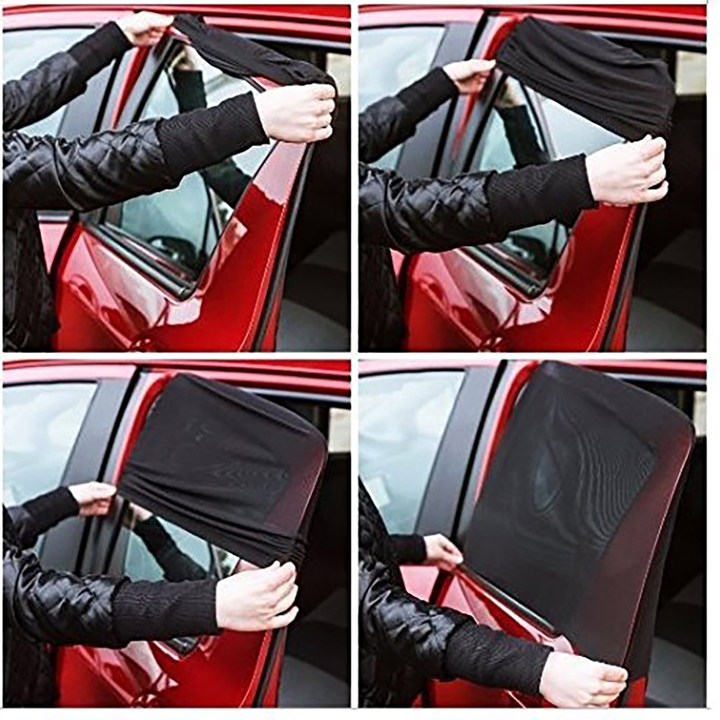 4pcs Car Window Screen Door Covers Front Rear Side