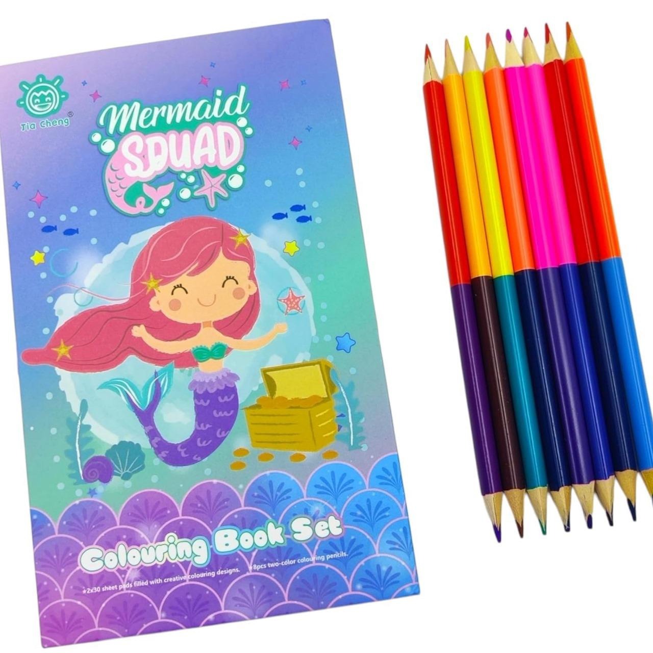 Colouring Book Set with Pencil colours