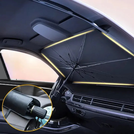 Umbrella Sun Shade For Car Windscreen | Universal Size | Front Sun Shade | Folding Front Shade