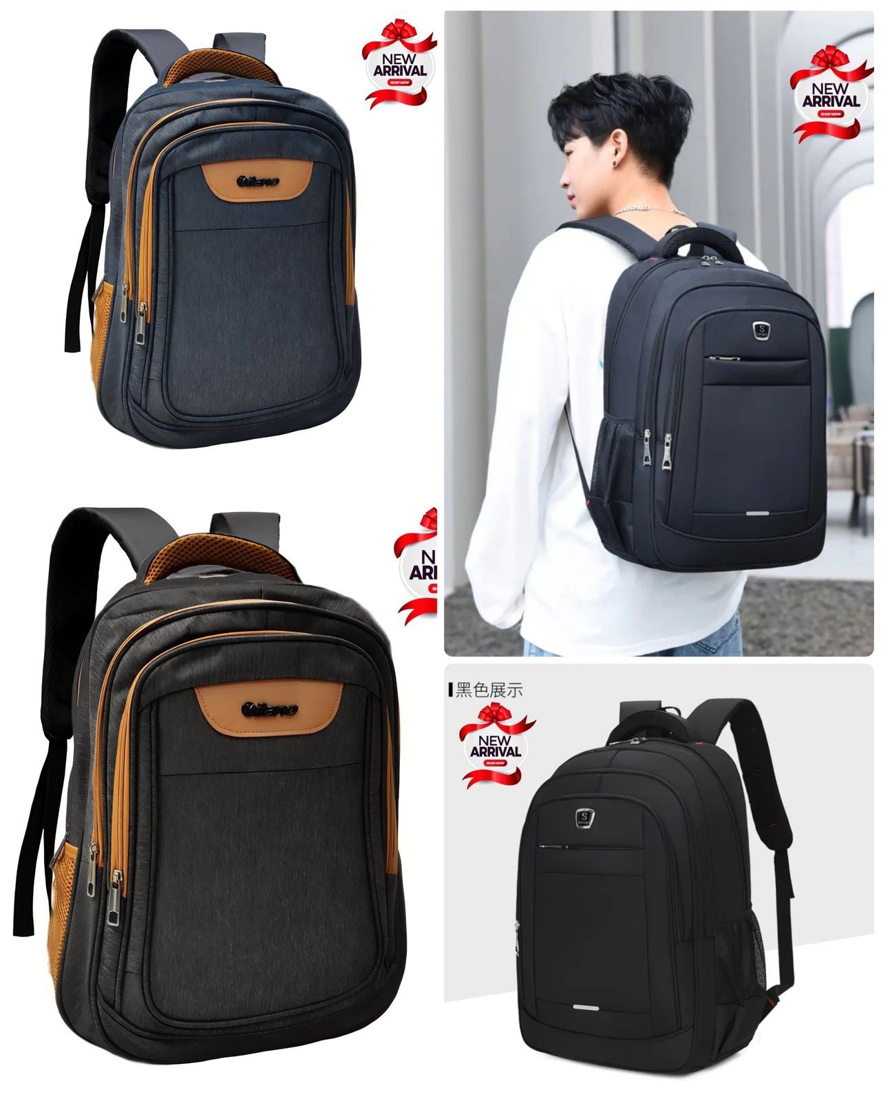 High Quality 3 Zipper School & College Bag