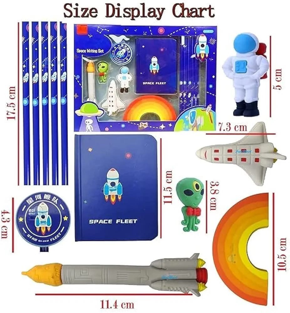 12 pieces outer space stationary set for Study