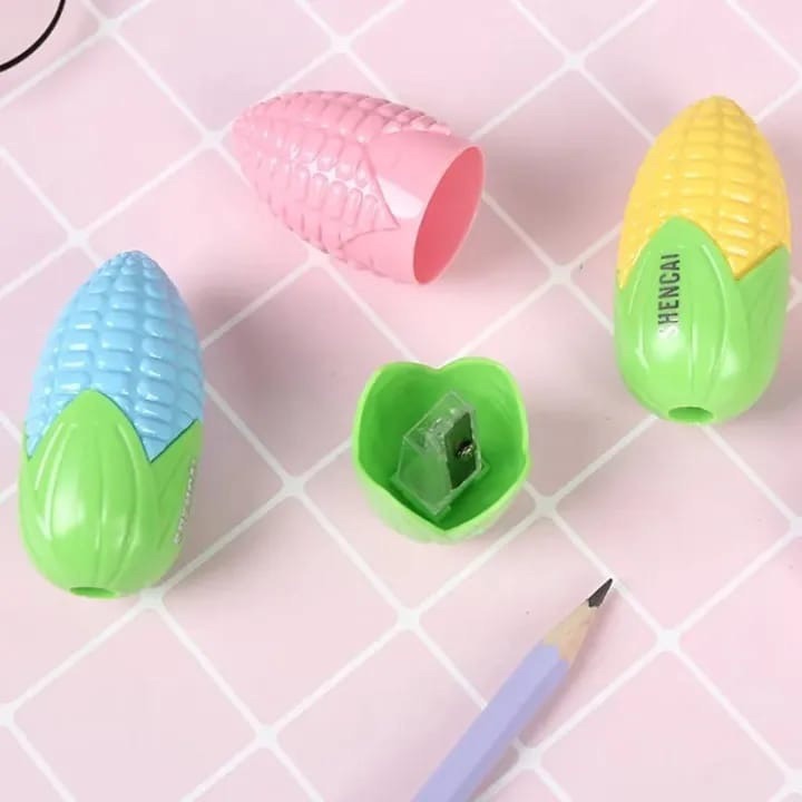 Cute Random Cartoon Corn Pencil Sharpener