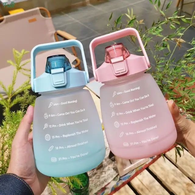 Random Fancy 1300 ml oval shape direct sip water bottle