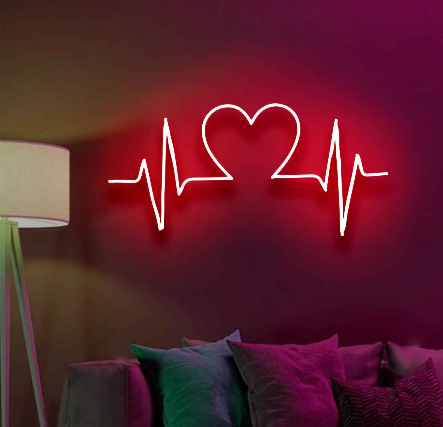 Love Heart Beat Neon Sign - Neon Lights