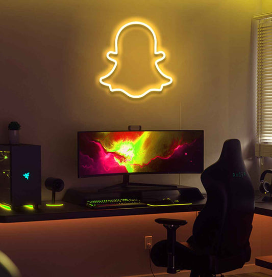 Snapchat Logo Neon Sign - Neon Light