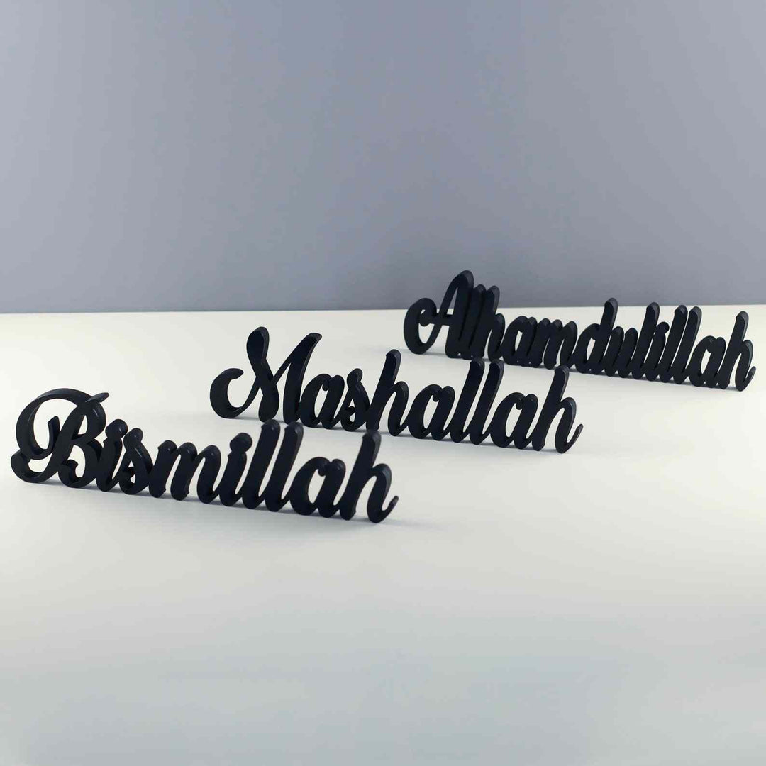 Set of 3 Zikr, Table Decors Masha Allah Alhamdulillah