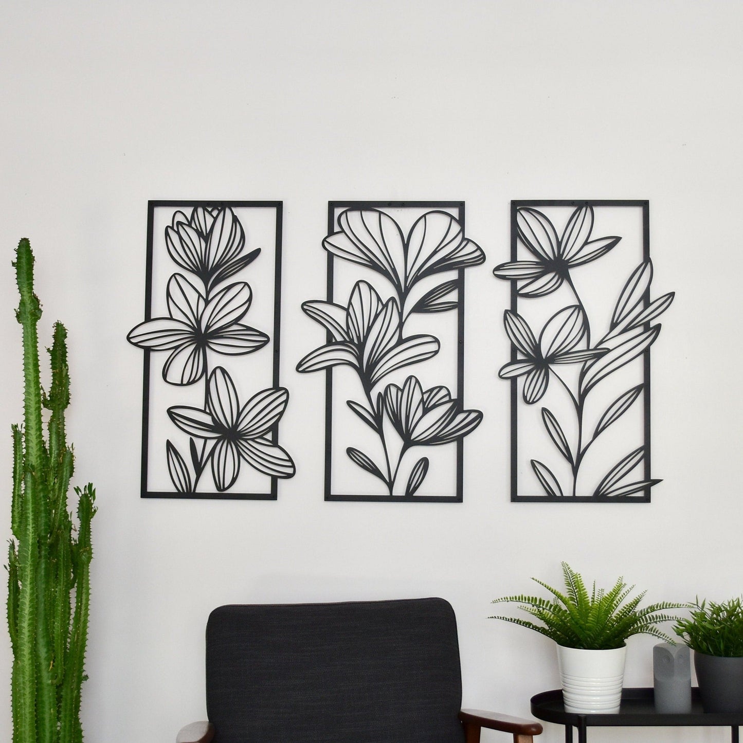 Modern Flower Wall Art wooden for Home decoration