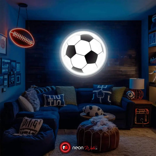 Football UV LED Neon Sign ⚽ – Light Up Your Love for the Game!