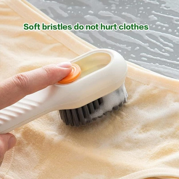 Multifunction Cleaning Shoe Brush Soft Automatic Liquid Shoe Brush Long Handle Clothes Soap Brush With Hook Clean Tool