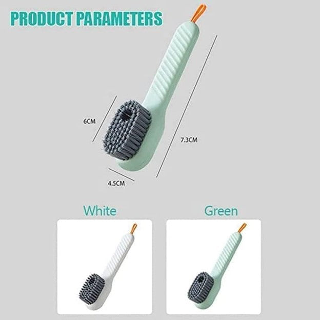 Multifunction Cleaning Shoe Brush Soft Automatic Liquid Shoe Brush Long Handle Clothes Soap Brush With Hook Clean Tool