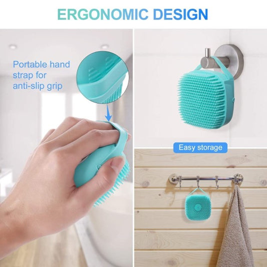 Silicone Massage Bath Brush | Exfoliating Body Scrubber and Massager