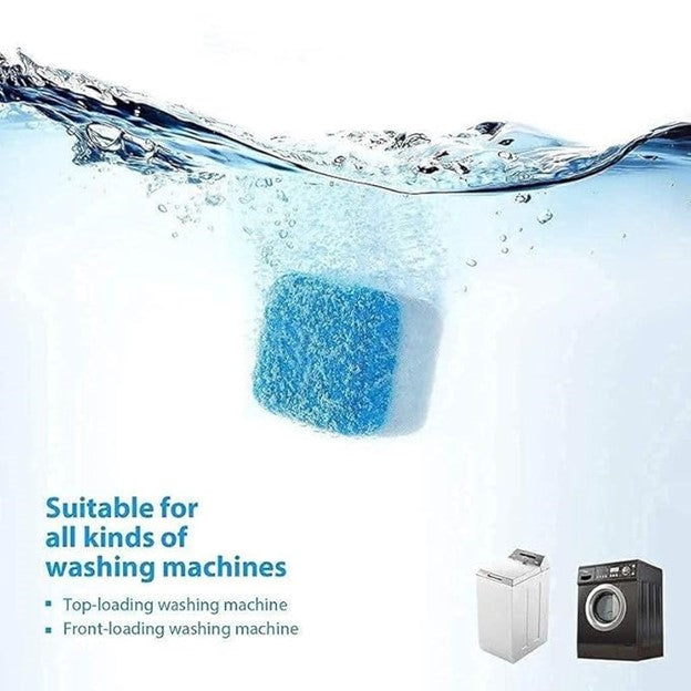 12Pcs Washing Machine Cleaner Tablets for Deep Cleaning | Remove Dirt & Detergent Residue