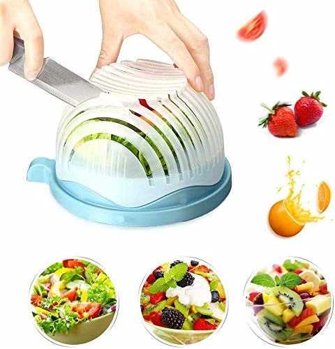 Effortless Kitchen Prep| Vegetable Salad Cutter Bowl for Quick and Easy Slicing