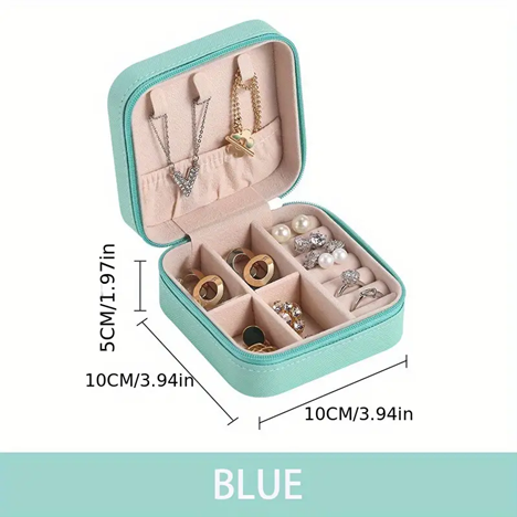 Small Jewelry Storage Box, Zipper Opening Organizer In Bag, Travel Jewelry Case For Ring, Pendant, Earring, Necklace