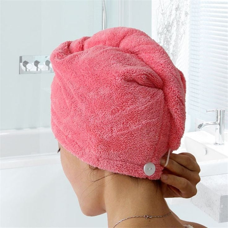 Women Long Hair Quick-Dry Hair Towel Soft Microfiber