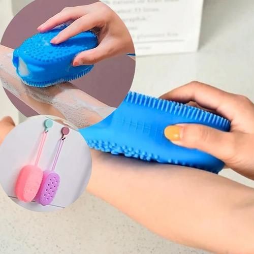 Double Sided Silicone Bubble bath Body Brush And Sponge