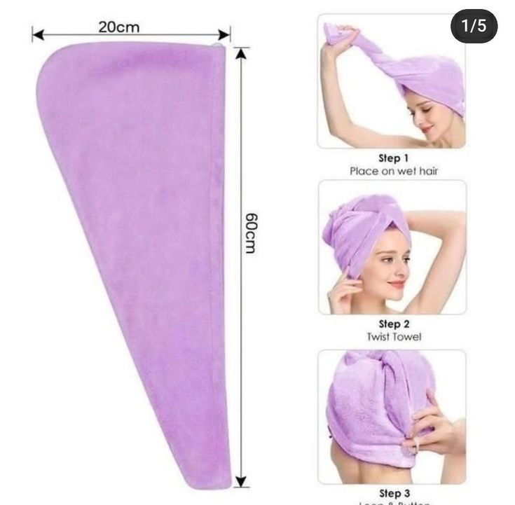 Women Long Hair Quick-Dry Hair Towel Soft Microfiber